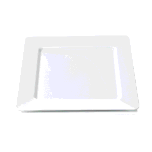 12 stk – Fad- Tallerken i Hvid af Melamin – B28 x D28 cm