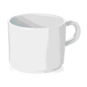 12 stk – Krus i Hvid af Melamin Ø8 cm – Højde 6 cm – 200 ml
