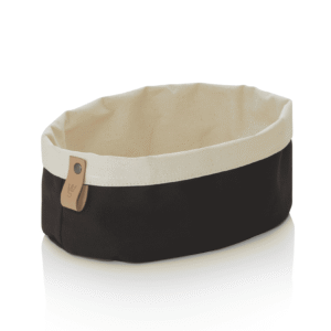 Brødpose – FLIP COTTON – 25 x 18 x 12 cm – sort/creme – kanvas