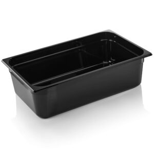 GN beholder – 1/1 GN – 530 x 325 mm højde 150 mm – sort – polycarbonat