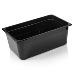 GN beholder – 1/1 GN – 530 x 325 mm højde 200 mm – sort – polycarbonat