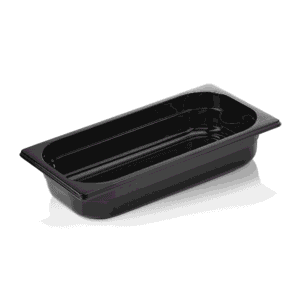 GN beholder – 1/3 GN – 325 x 176 mm højde 65 mm – sort – polycarbonat
