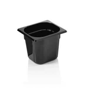 GN beholder – 1/6 GN – 176 x 162 mm højde 150 mm – sort – polycarbonat