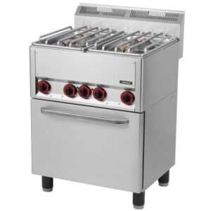 Industrikomfur til Gas + ovn – 4 blus – 4x 4,5 kW