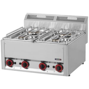 Industrikomfur til Gas 4 blus – 2x 3 kW + 2x 3,6 kW