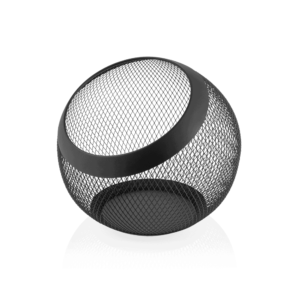 Kurv – Ø24 cm – højde 24 cm – sort pulverlakeret – metal
