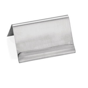 Kortholder – sæt med 12 stk – 6 x 4,5 x 3,5 cm – kromnikkelstål