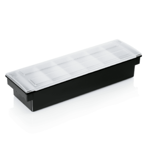 Ingrediensbeholder med 6 indsats på 0,45 liter – 50 x 16 x 9 cm – ABS plast – polycarbonat