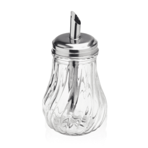 6 stk – Sukker dispenser af Glas – Ø7,5 cm – Højde 14 cm – 210 ml