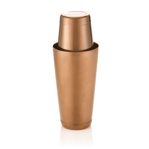 Shaker Tin Tin – 0,4/0,75 liter – Ø 8,5/9,5 cm – bronze – krom nikkel stål – PVD-belagt