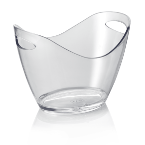 Flaskekøler – 27 x 20,5 x 19,5 cm – 3 liter – transparent – plast