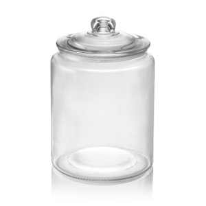 Opbevaringsglas – 6 liter – Ø20 cm – højde 29 cm – glas – polyethylen