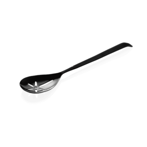Serveringsske KITCHEN TOOL 1887 – 32 cm – perforeret – sort PVD – kromnikkelstål
