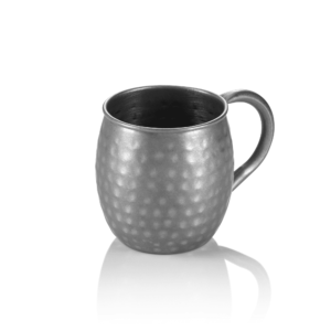 Moscow Mule sæt – 0,45 liter – Ø8,5 cm – højde 10 cm – vintage – hamret – sæt med 2 stk – kromnikkelstål – PVD-belagt