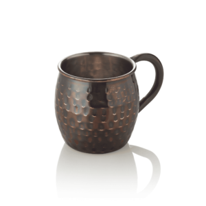 Moscow Mule Sæt – 0,45 liter – Ø 8,5 cm – højde 10 cm – antik – hamret – sæt med 2 stk. – krom nikkel stål – PVD-belagt