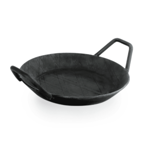 Stege- / serveringspande – jern – med 2 sidehåndtag – Ø24 cm