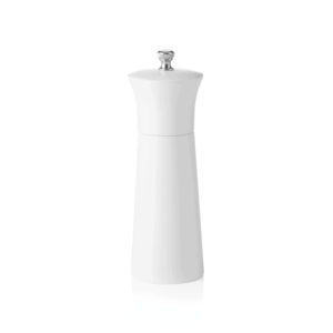 Saltkværn – keramisk kværn – NOVEL MILL – højde 15 cm – hvid mat – træ