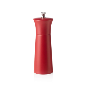 Peberkværn – keramisk kværn – NOVEL MILL – højde 15 cm – rød mat – træ
