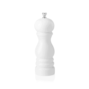 Saltkværn – keramisk kværn – CLASSIC MILL – højde 15 cm – blank hvid – træ