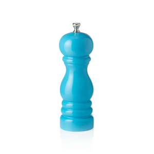 Saltkværn – keramisk kværn – CLASSIC MILL – højde 15 cm – blank turkis – træ