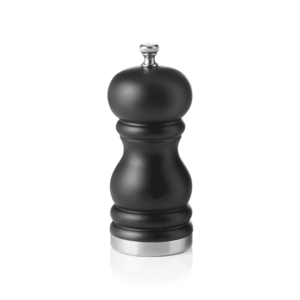 Saltkværn – keramisk kværn – CLASSIC MILL TRIM – højde 11 cm – sort mat – rustfrit stål – træ