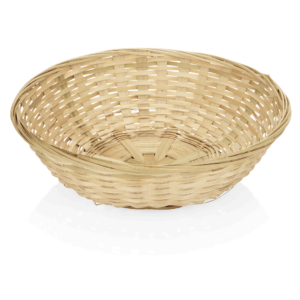 12 stk – Kurv af Træ – Ø20 cm – Højde 6 cm