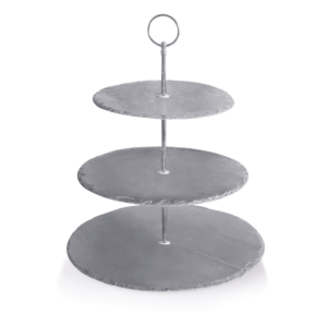 Etage- Kagefad Naturskifer – Ø20 x Ø25 x Ø30 cm – Højde 34 cm