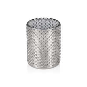 Nubs metallic Cylinder YUYU, Ø 8 cm, height 10 cm, glass