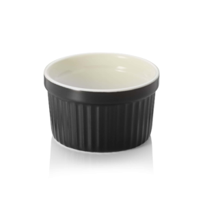 Ragout fin – Ø7 cm – 85 ml – sort – sæt med 6 stk – porcelæn
