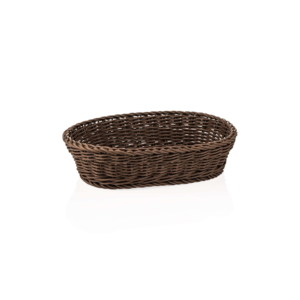 Kurv – WEAVER PRO bordkurv – 32 x 23 x 7 cm – oval – brun – polypropylen