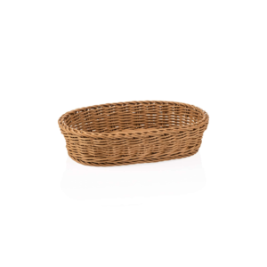 Kurv – WEAVER PRO bordkurv – 32 x 23 x 7 cm – oval – beige – polypropylen