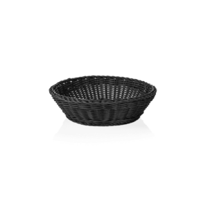 Kurv – WEAVER PRO bordkurv – Ø29 cm – højde 7 cm – sort – polypropylen
