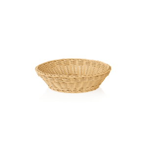Kurv – WEAVER PRO bordkurv – Ø29 cm – højde 7 cm – lys beige – polypropylen