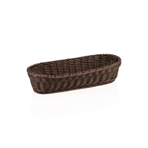 Baguette kurv – WEAVER PRO Systemkurv – 40 x 16 x 8 cm – ovalformet – brun – polypropylen