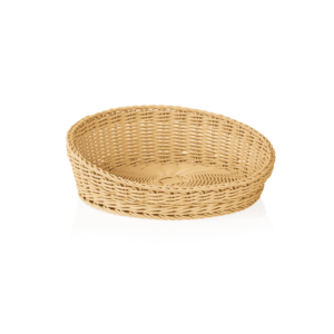 Kurv – WEAVER PRO Systemkurv – 37 x 31 x 12 cm – oval – lys beige – polypropylen