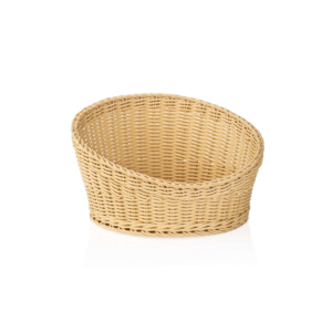 Buffet kurv – WEAVER PRO Systemkurv – Ø 34,5 cm – højde 20/10 cm – lys beige – polypropylen