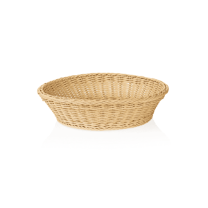 Kurv – WEAVER PRO Systemkurv – Ø 37 cm – højde 9 cm – lys beige – polypropylen