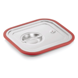 GN transportlåg – 2/3GN 325 x 354 mm – silikoneforsegling – krom nikkel stål