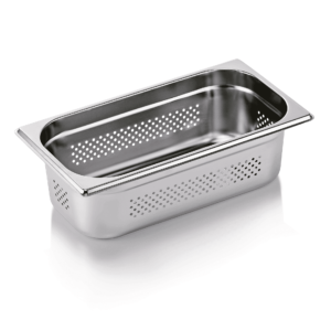Gastrobakke perforeret – 1/3 GN – 325 x 176 mm højde 100 mm – 4 liter – rustfrit stål