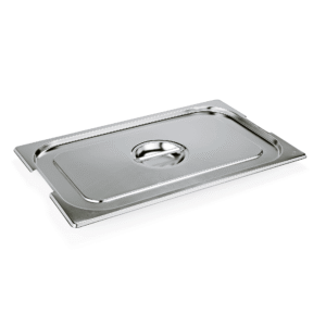 GN låg – 1/1 GN 530 x 325 mm – med grebsudskæring – krom nikkel stål