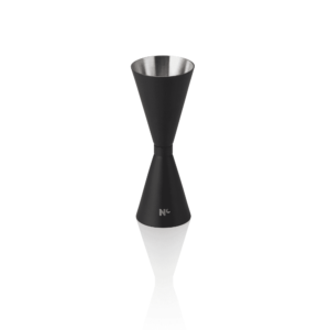 Slim Jigger NOCTURN – 3/4,5 cl – Ø 4,5 cm – højde 12 cm – sort mat – krom nikkel stål 18/8
