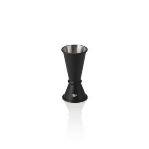 Jigger Japansk Stil NOCTURN – 2/4 cl – Ø 4,5 cm – højde 9 cm – sort mat – krom nikkel stål 18/8