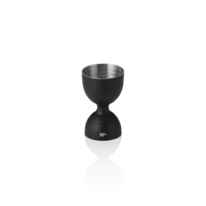Jigger Rim Bell NOCTURN – Ø 5 cm – højde 8 cm – sort mat – krom nikkel stål 18/8