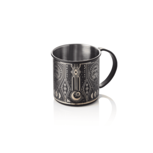 Moscow Mule Tattoo NOCTURN – 0,45 liter – Ø 9 cm – højde 9 cm – sort – guld – krom nikkel stål 18/8