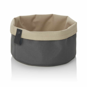 Brødpose – FLIP TETRON – Ø20 cm – højde 13 cm – lysegrå/lyse khaki – tetron
