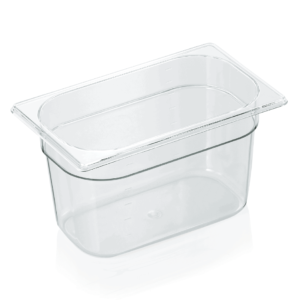 GN beholder – 1/4 GN 265 x 162 mm højde 150 mm – med skala – polycarbonat