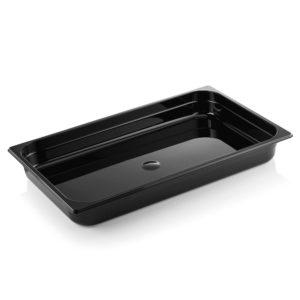 GN beholder – 1/1 GN – 530 x 325 mm højde 65 mm – sort – polycarbonat