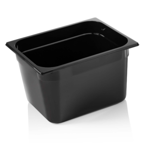 GN beholder – 1/2 GN – 325 x 265 mm højde 200 mm – sort – polycarbonat