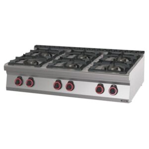 Industrikomfur til Gas 6 blus – 2x 3,5 kW + 4x 6 kW