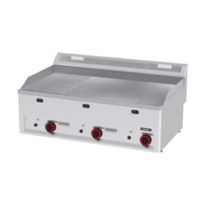 Stegeplade – grillplade til Gas – krom glat og rillet 12 kW – B 988 x D 609 x H 436 mm